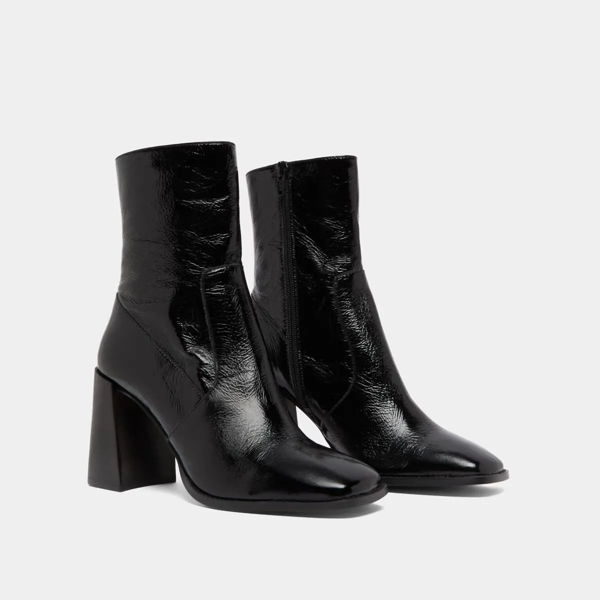 088- Vidal Cuir Brillant Noir