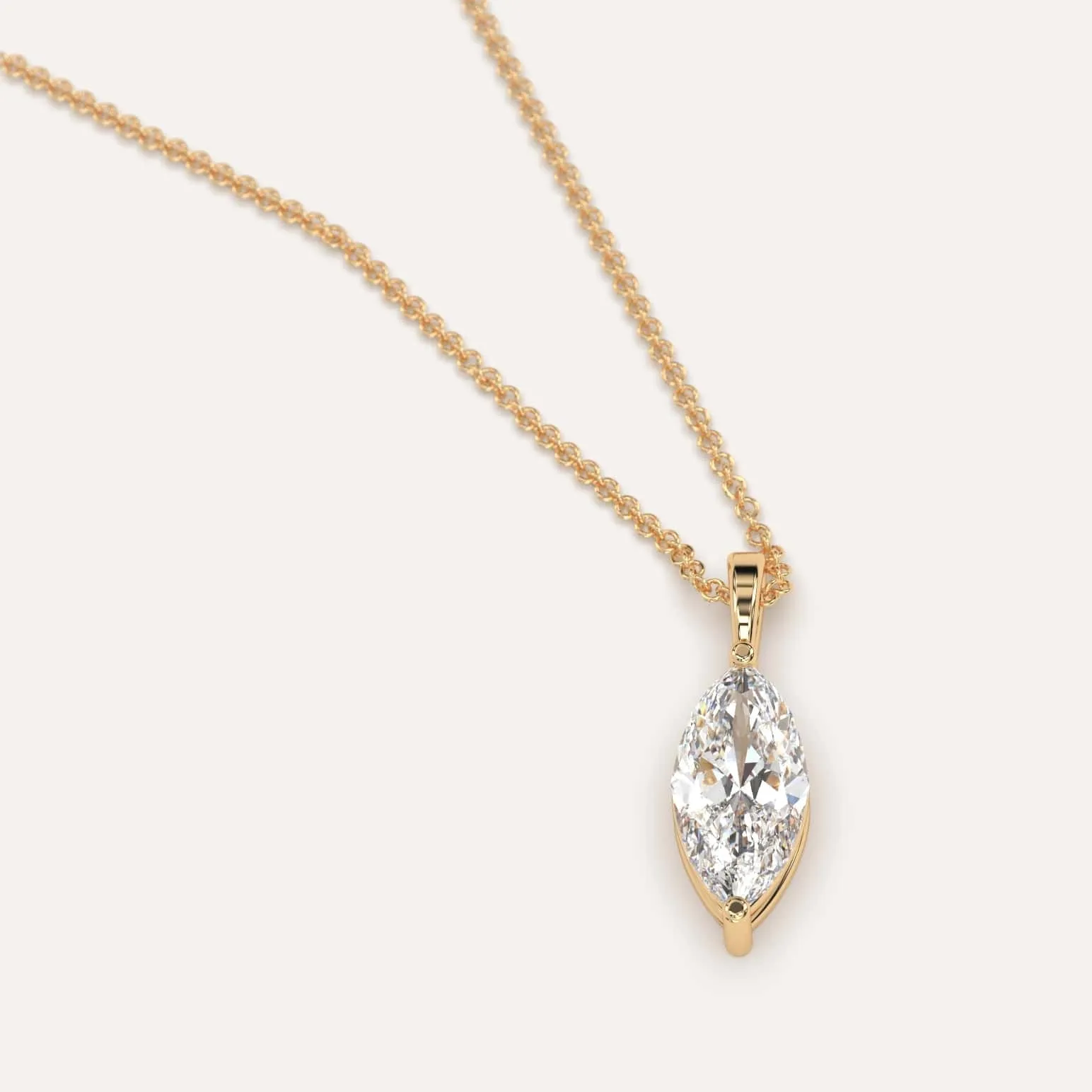 1 carat Marquise Diamond Pendant Necklace