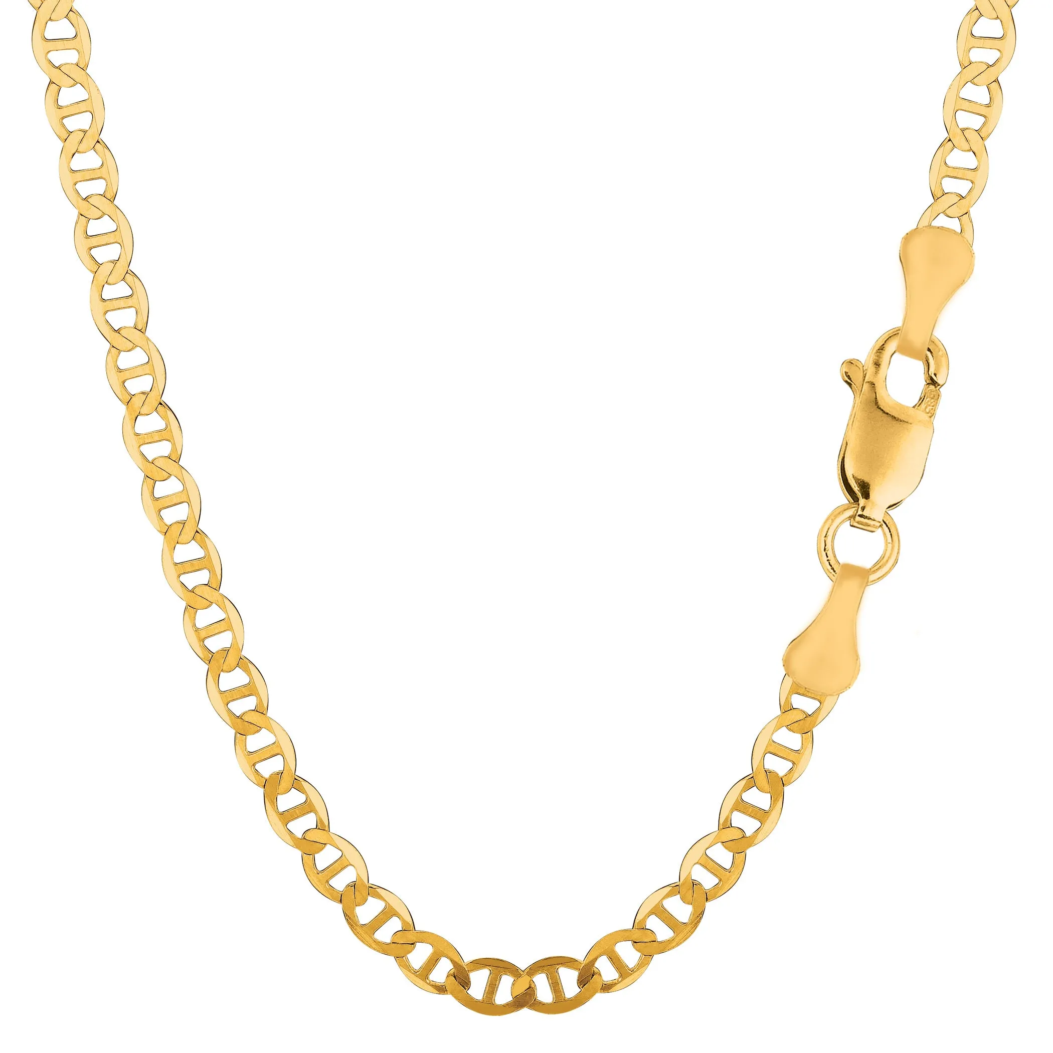 10k Yellow Gold Mariner Link Chain Bracelet, 4mm