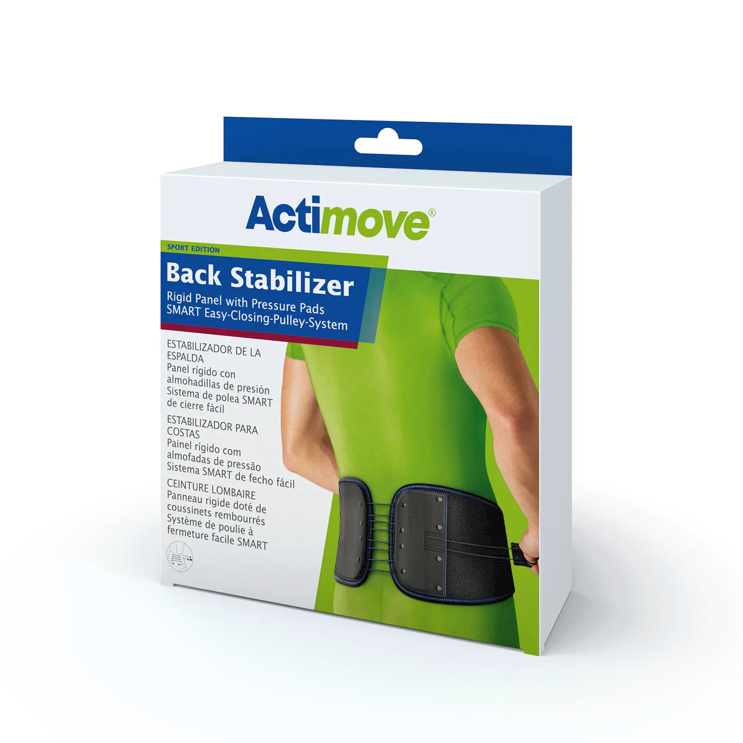 Actimove Sport Back Stabilizer Rigid Panel with Pressure Pads