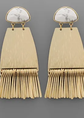 Amelia Tassel Earrings-White