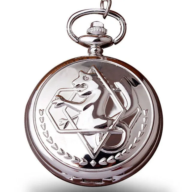 Antique Unisex Fullmetal Alchemist Horse Necklace Chain Pendant FOB Watch