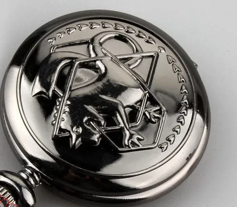 Antique Unisex Fullmetal Alchemist Horse Necklace Chain Pendant FOB Watch