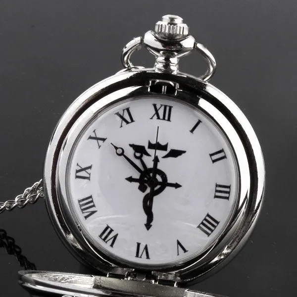 Antique Unisex Fullmetal Alchemist Horse Necklace Chain Pendant FOB Watch