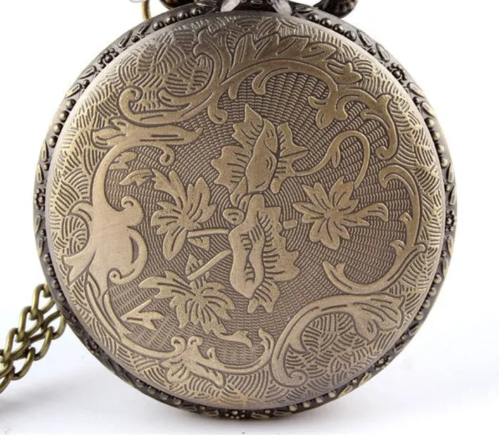 Antique Unisex Fullmetal Alchemist Horse Necklace Chain Pendant FOB Watch