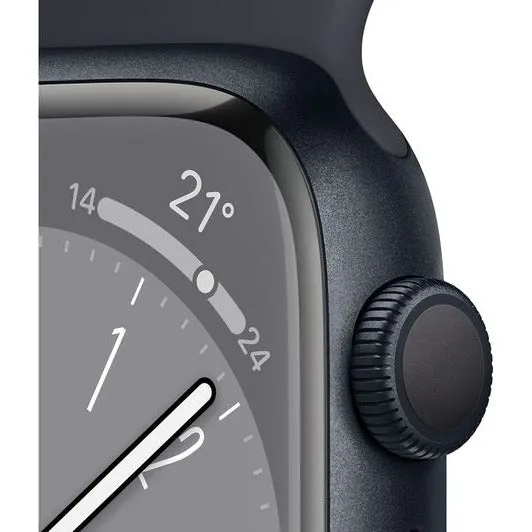 Apple Watch Series 8 41MM Aluminium Case with Midnight Sports Band - Midnight | MNP53B/A