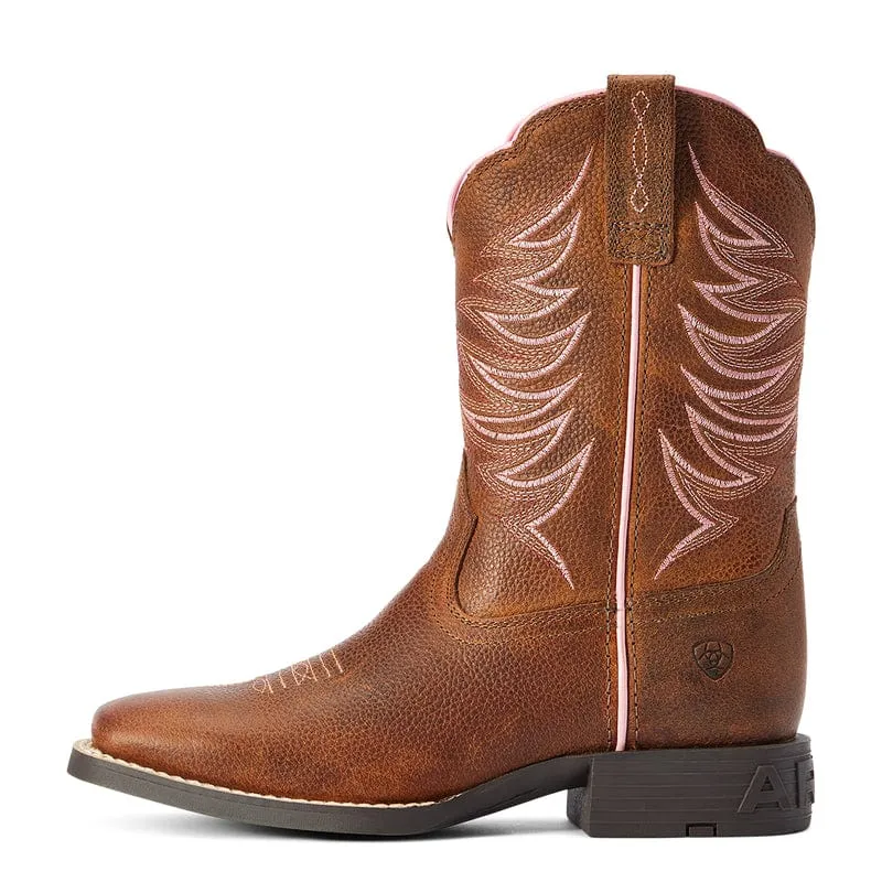 Ariat Kids Youth Firecatcher Rowdy Brown Western Boots 10042413