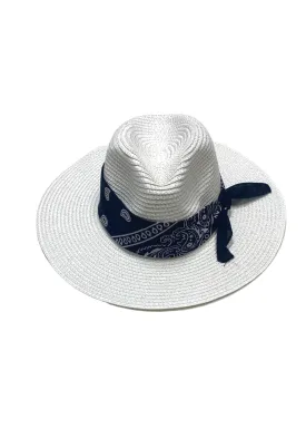 Austin Bandana Hat - White ***FINAL SALE***