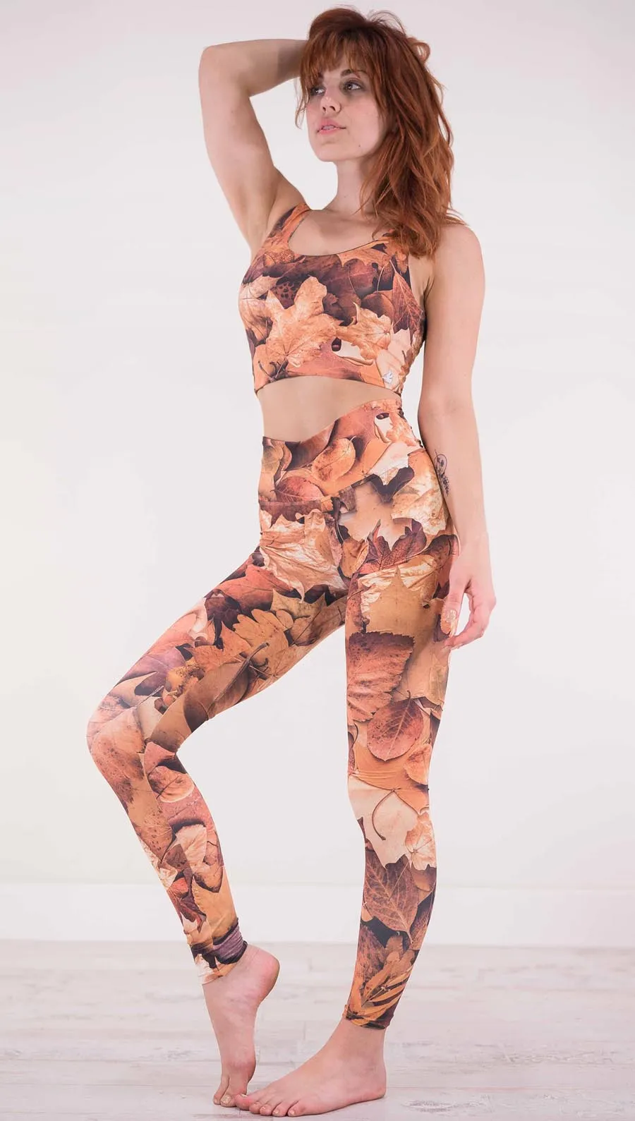 Autumn Leaves - Athleisure Leggings - CUSTOM ORDER