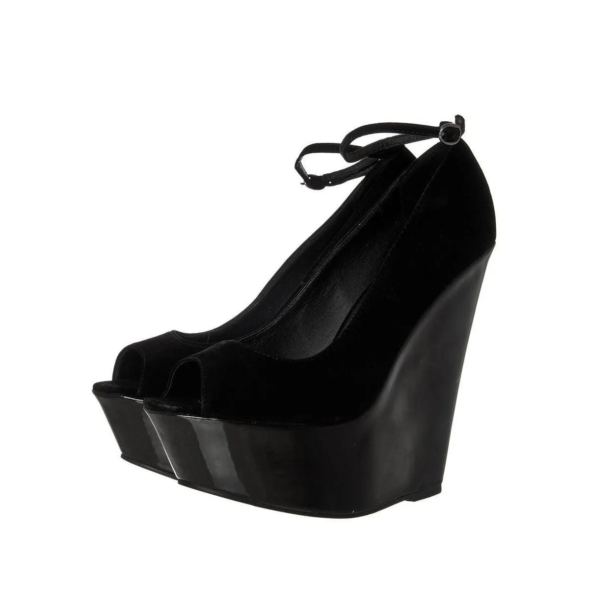 BIANCA High Wedge Open-Toe Platform Sandal With Ankle Strap