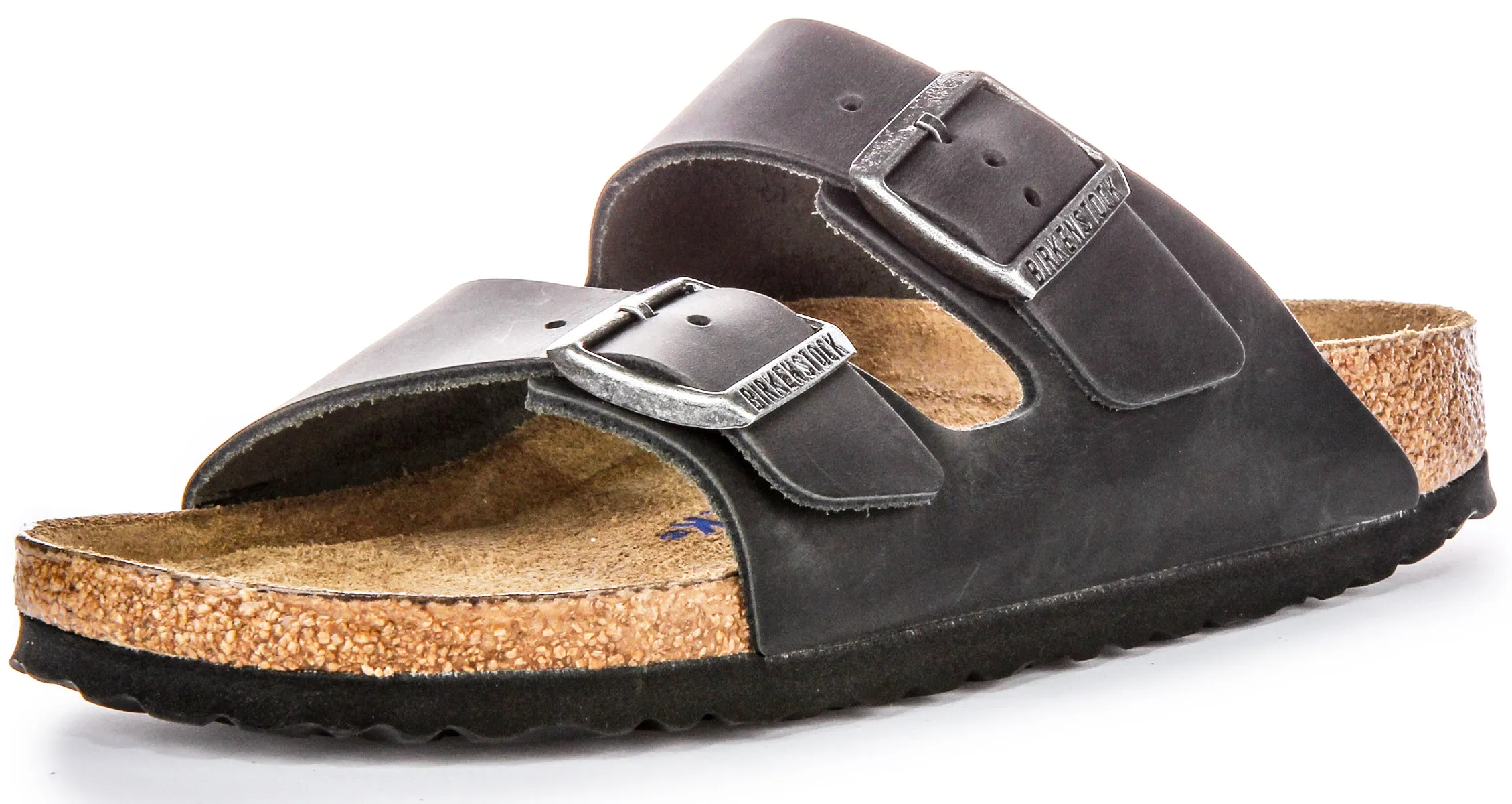 Birkenstock Arizon Soft Footbed In Black Oiled Leather | Narrow Fit