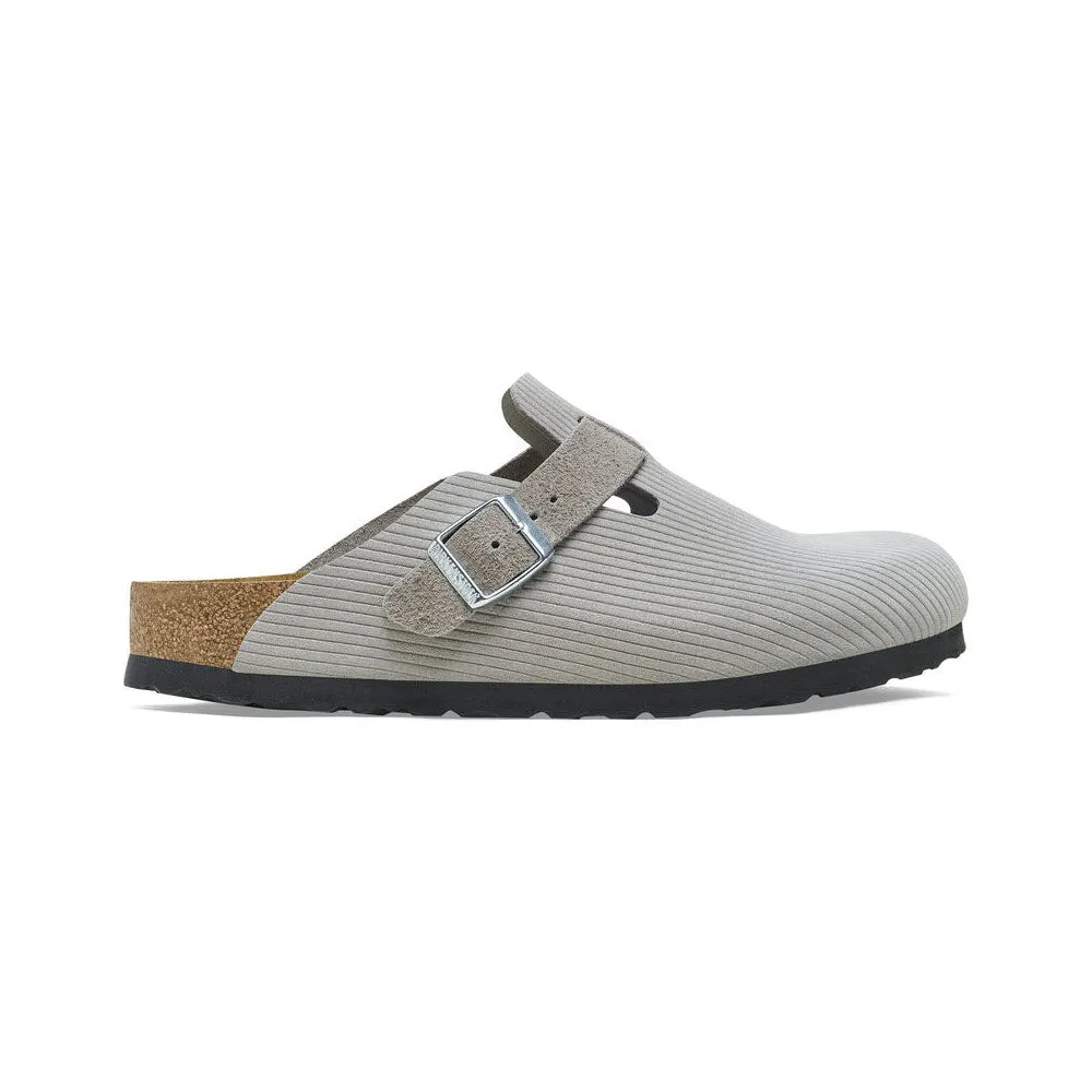 BIRKENSTOCK BOSTON CORDUROY STONE COIN SUEDE - WOMENS