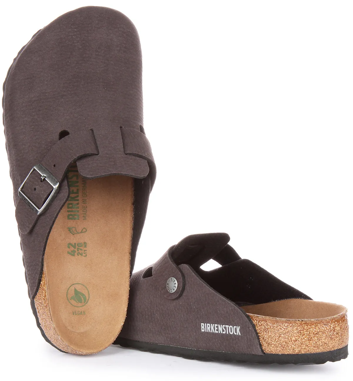 Birkenstock Boston Vegan In Black | Regular Fit