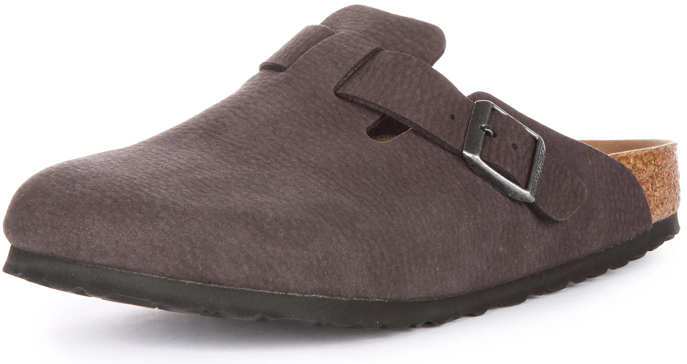 Birkenstock Boston Vegan In Black | Regular Fit