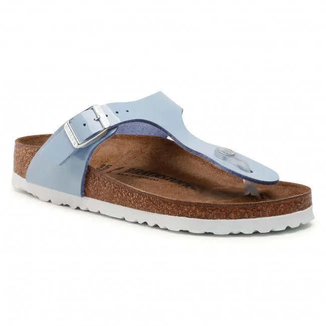 BIRKENSTOCK GIZEH DOVE BLUE PATENT LIMITED EDITION - WOMENS