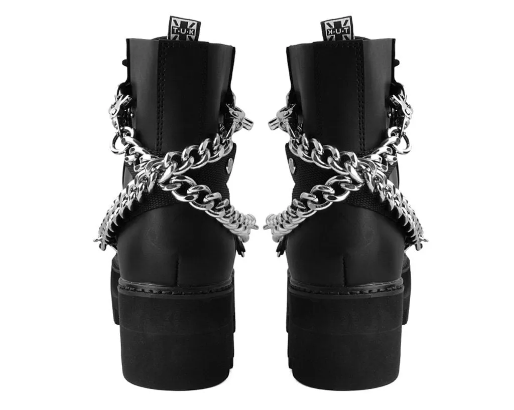 Black 7-Eye Chain & Strap Dino Lug Boot