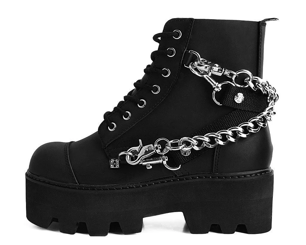 Black 7-Eye Chain & Strap Dino Lug Boot