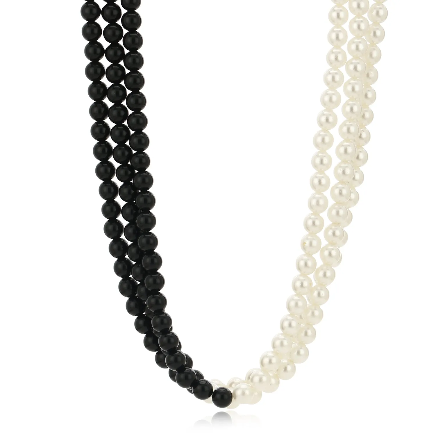 Black And White Flux Pearl Necklace