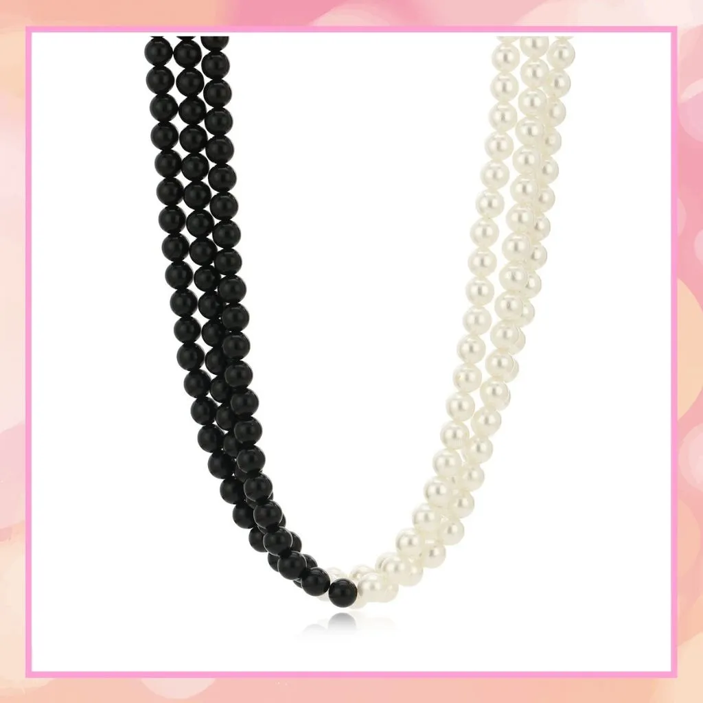 Black And White Flux Pearl Necklace