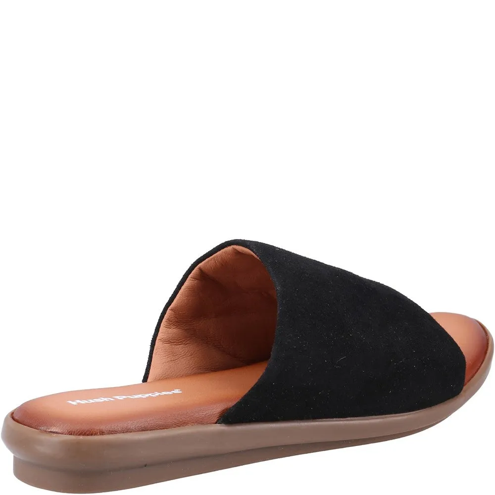 Black Krystal Mule Sandals