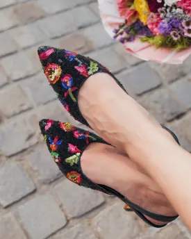 Blackberry Burst : Salsa Mule Heels