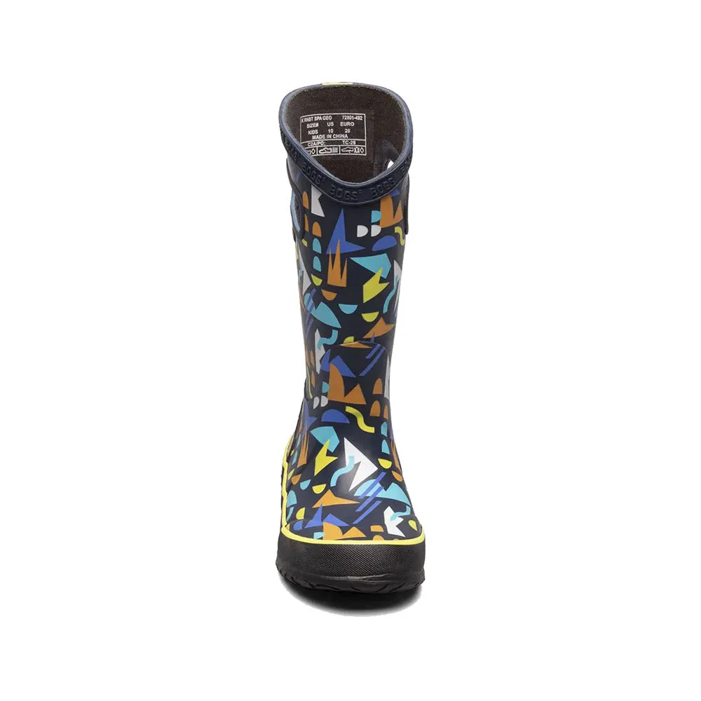 BOGS RAINBOOT SPARSE GEO NAVY MULTI - KIDS