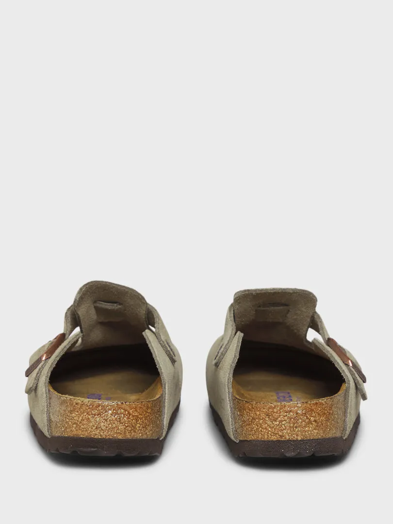 Boston Suede Sandals in Taupe