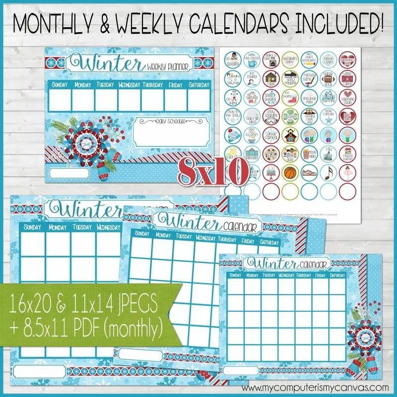 Bottle Cap Activity Calendar {ANNUAL BUNDLE} PRINTABLE