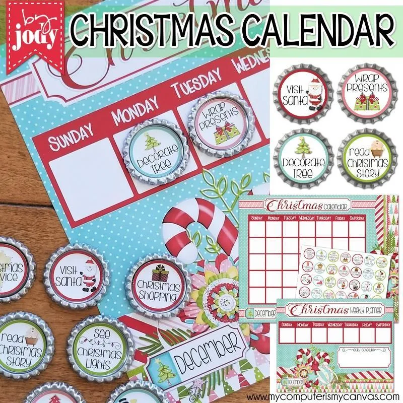 Bottle Cap Activity Calendar {ANNUAL BUNDLE} PRINTABLE