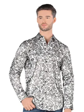 Camisa Casual Manga Larga Estampada para Hombre 'Montero' - ID: 3302