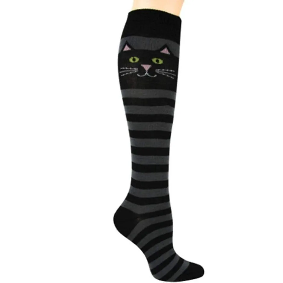 Cat Stripe Women's Knee High Socks