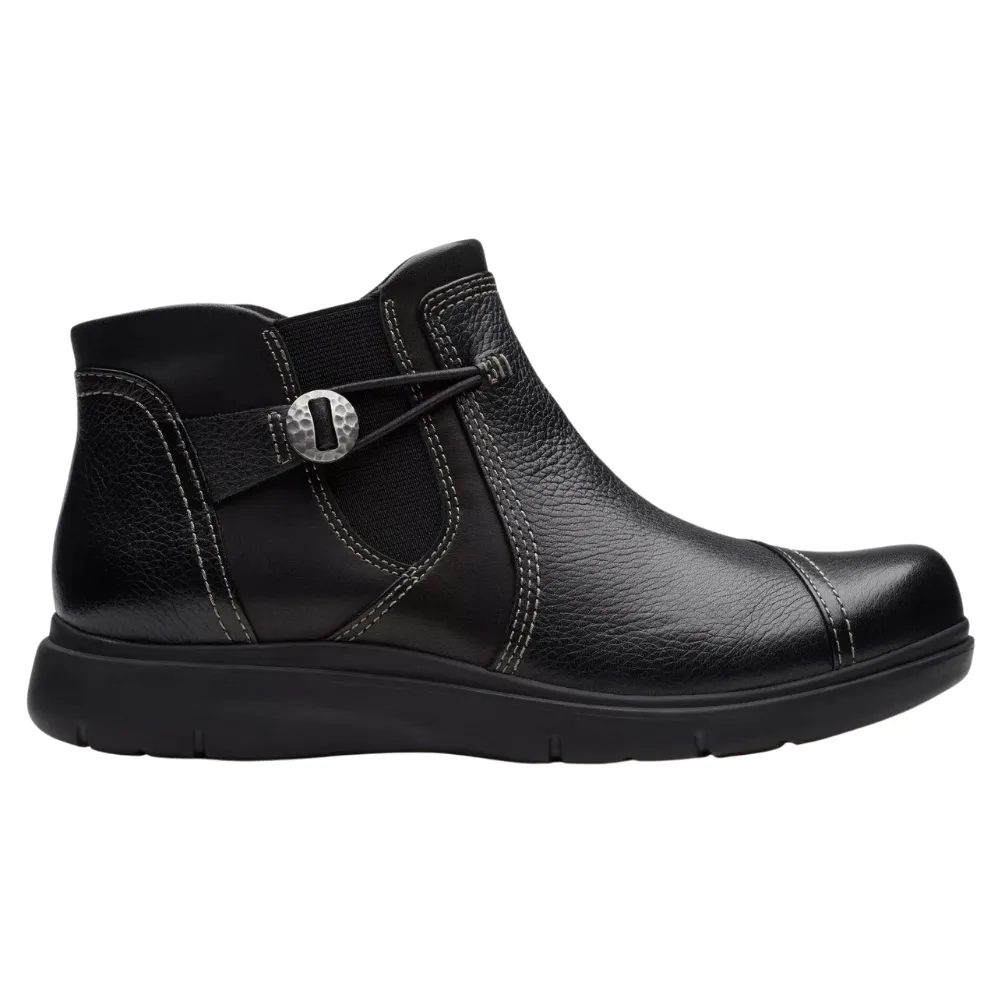 Clarks Certina Joy Black Leather Boot (Women's)