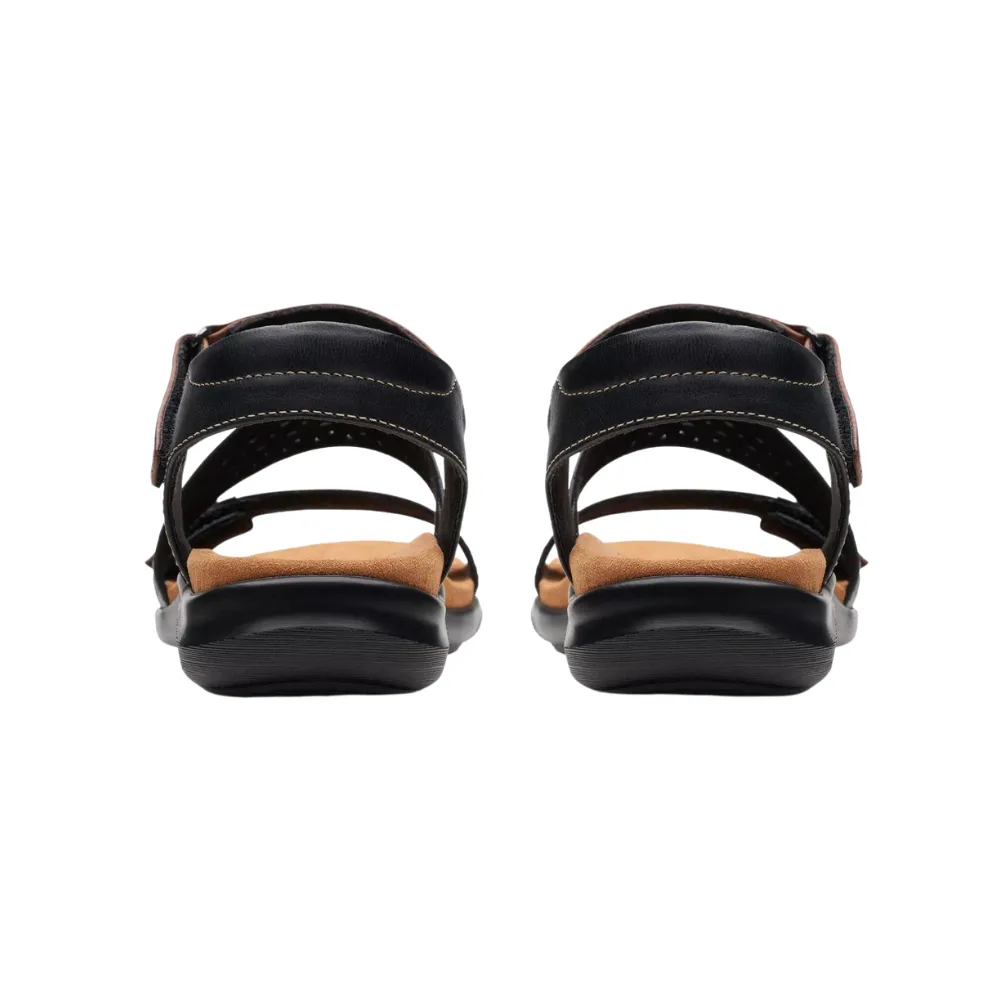 Clarks Kitly Way Black Leather Sandal (Women's)