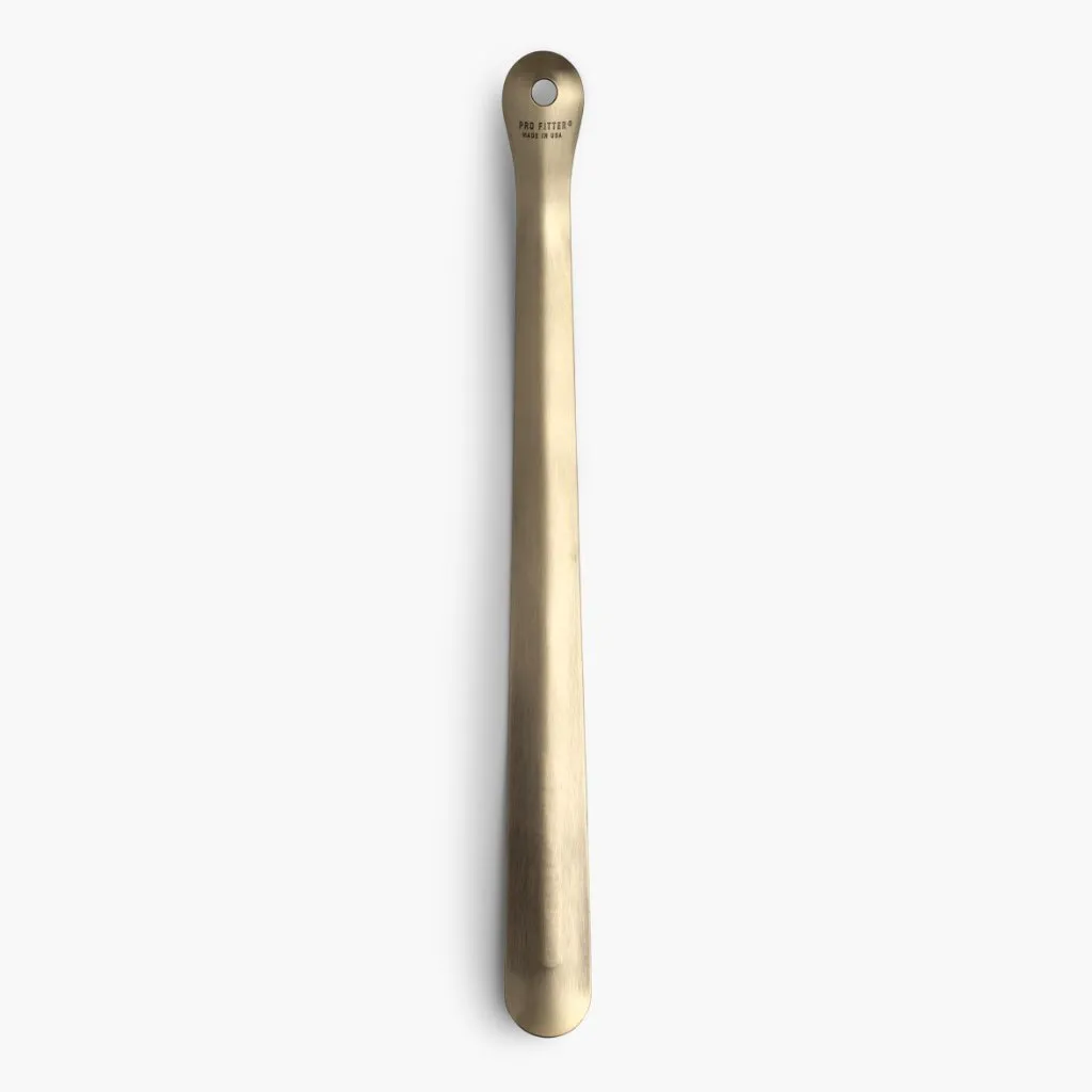 Cobbler's Choice 16" Metal Shoe Horn | Brushed Brass