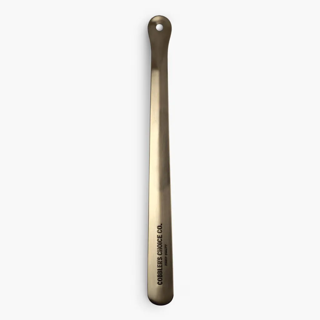 Cobbler's Choice 16" Metal Shoe Horn | Brushed Brass