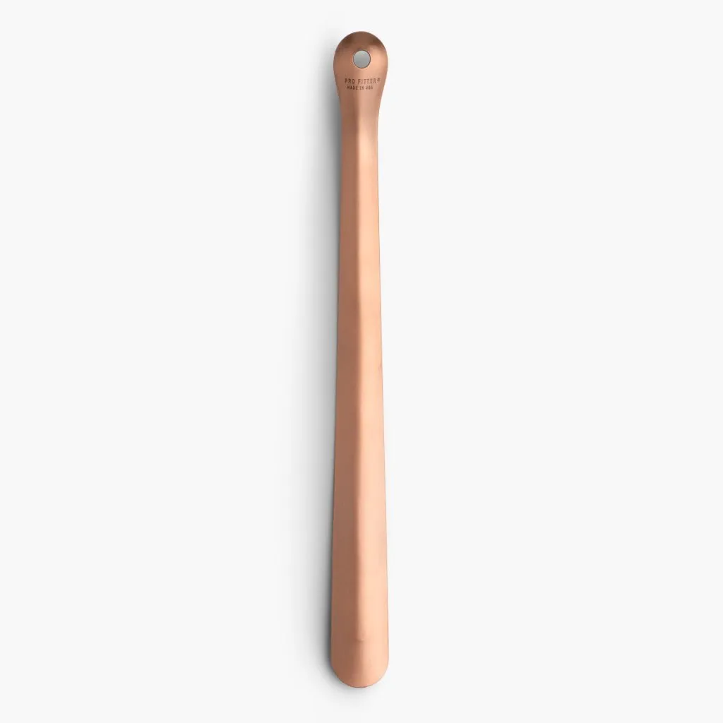 Cobbler's Choice 16" Metal Shoe Horn | Brushed Copper