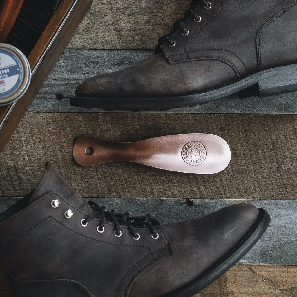 Cobbler's Choice Metal Shoe Horn | Brushed Copper