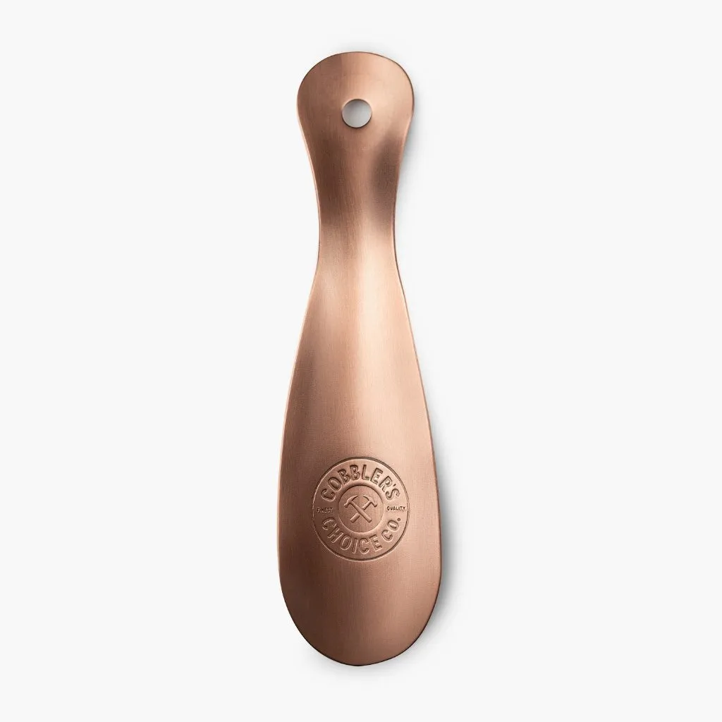 Cobbler's Choice Metal Shoe Horn | Brushed Copper