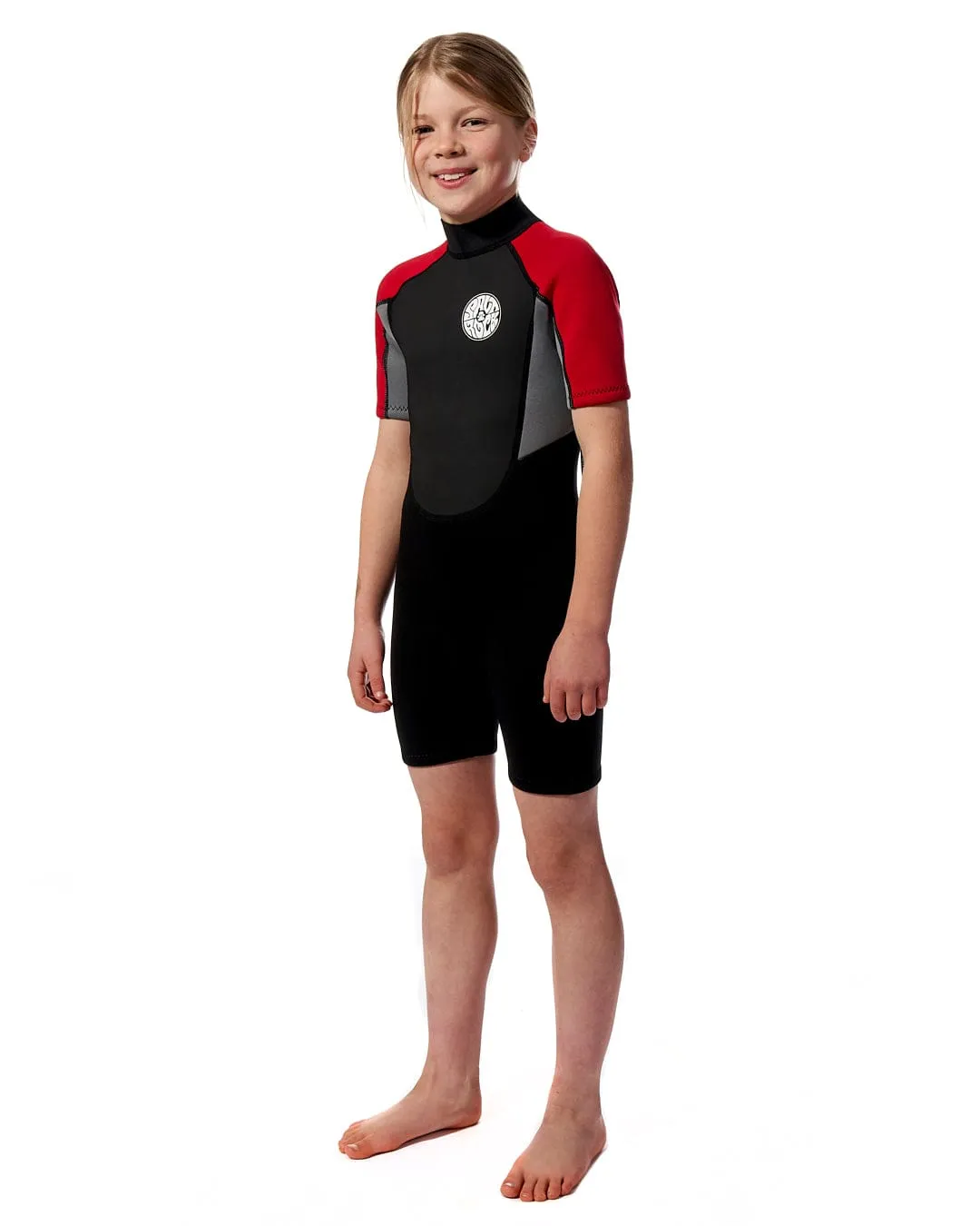 Core - Boys 3/2 Shortie Wetsuit - Black/Red