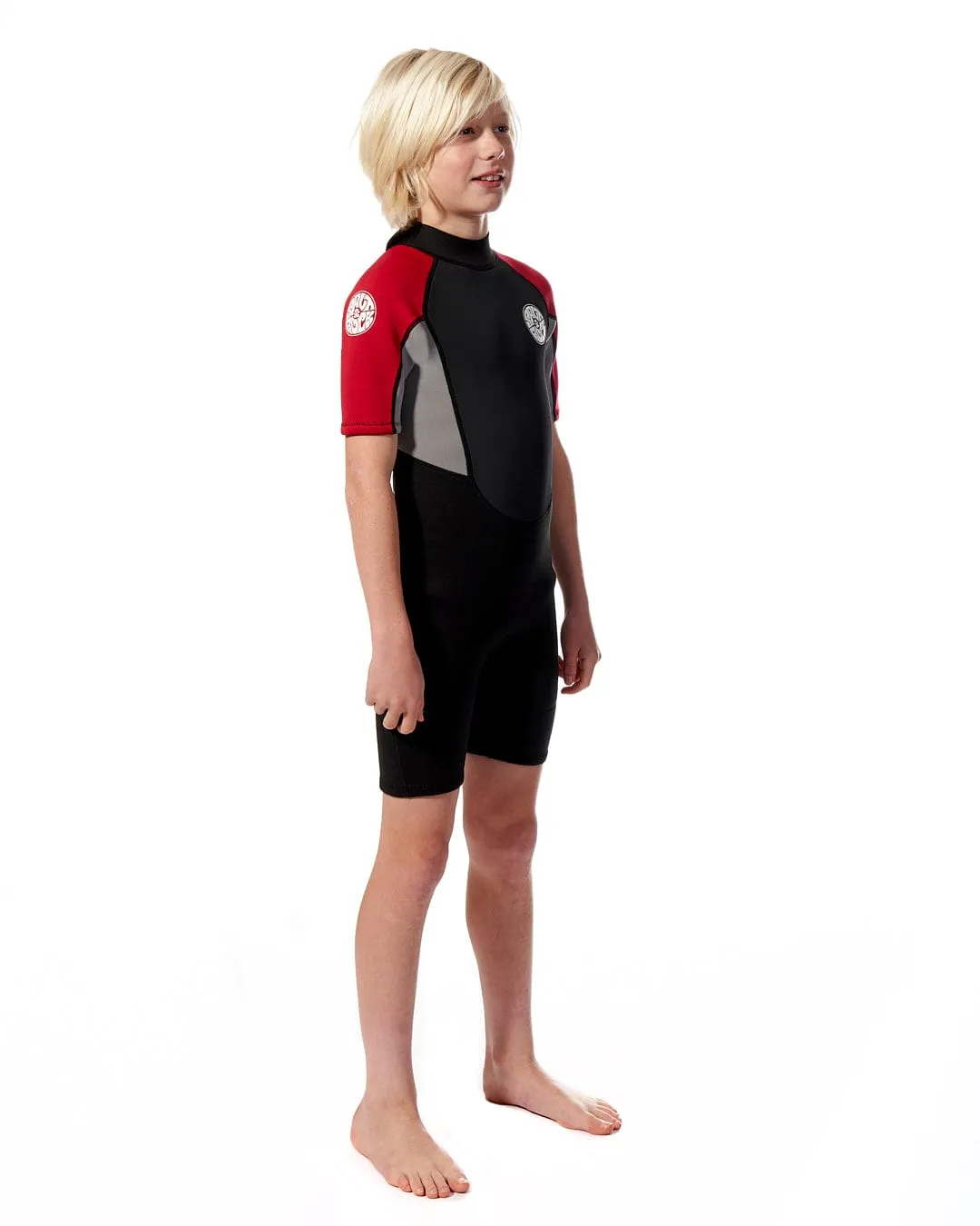 Core - Boys 3/2 Shortie Wetsuit - Black/Red