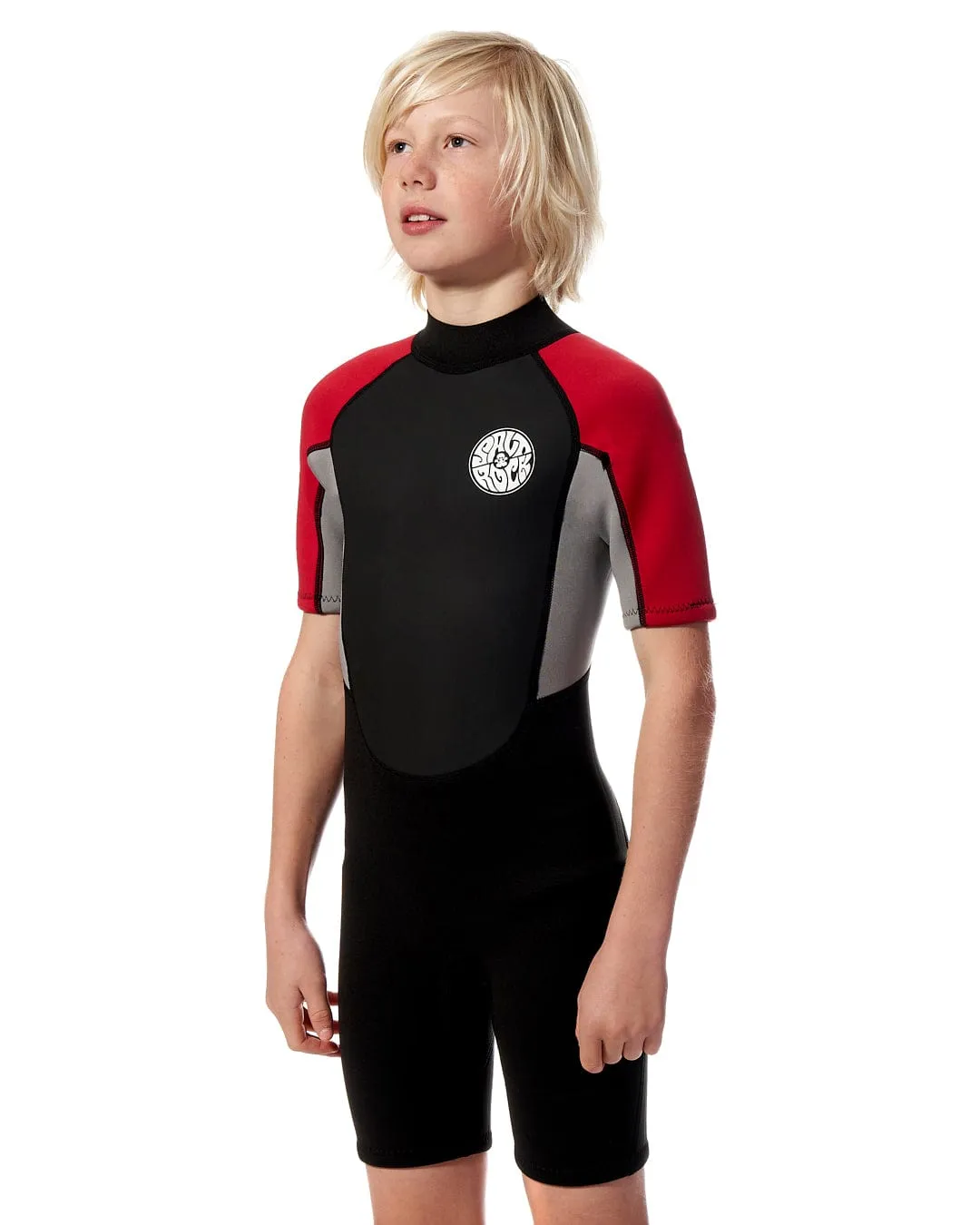 Core - Boys 3/2 Shortie Wetsuit - Black/Red