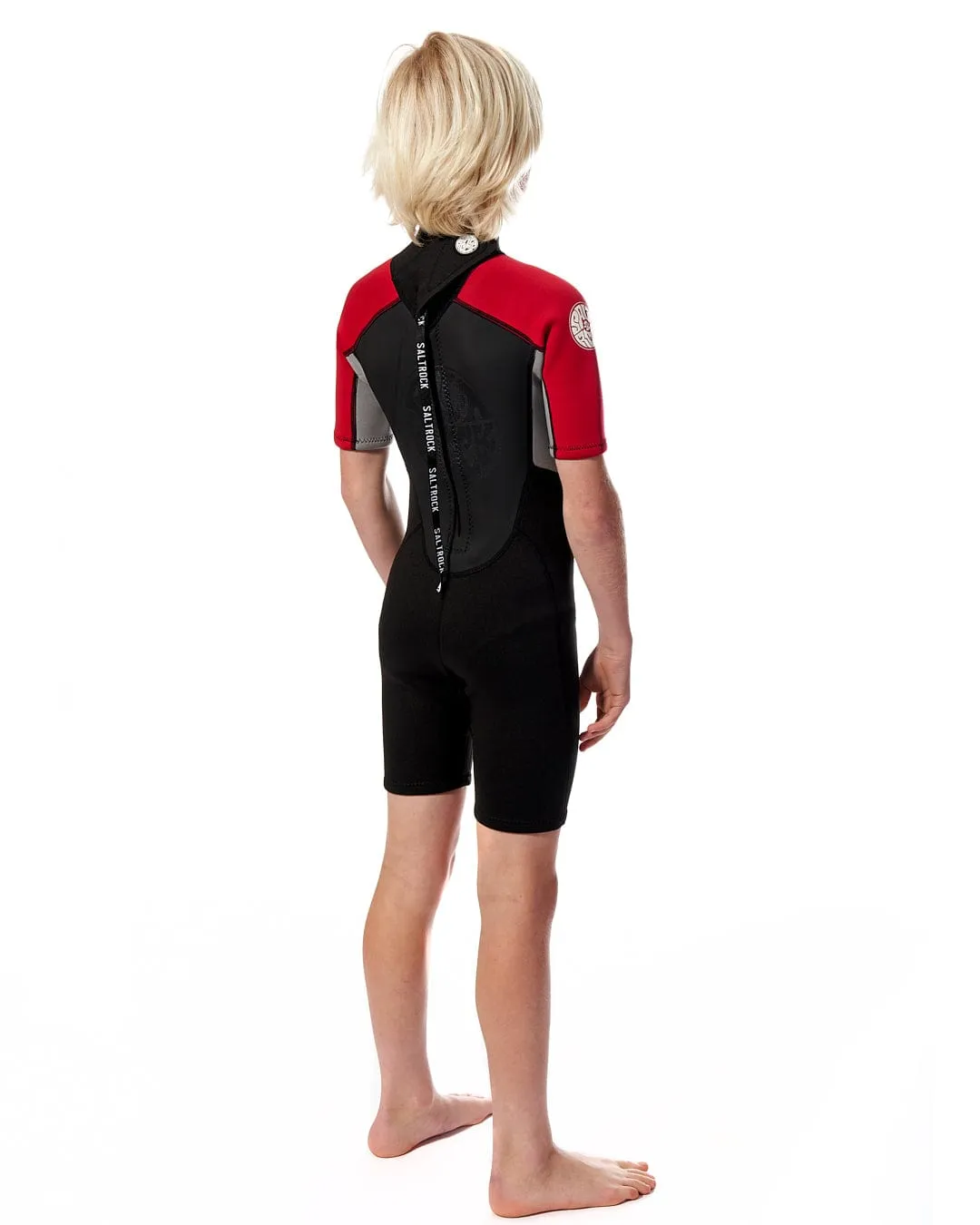 Core - Boys 3/2 Shortie Wetsuit - Black/Red