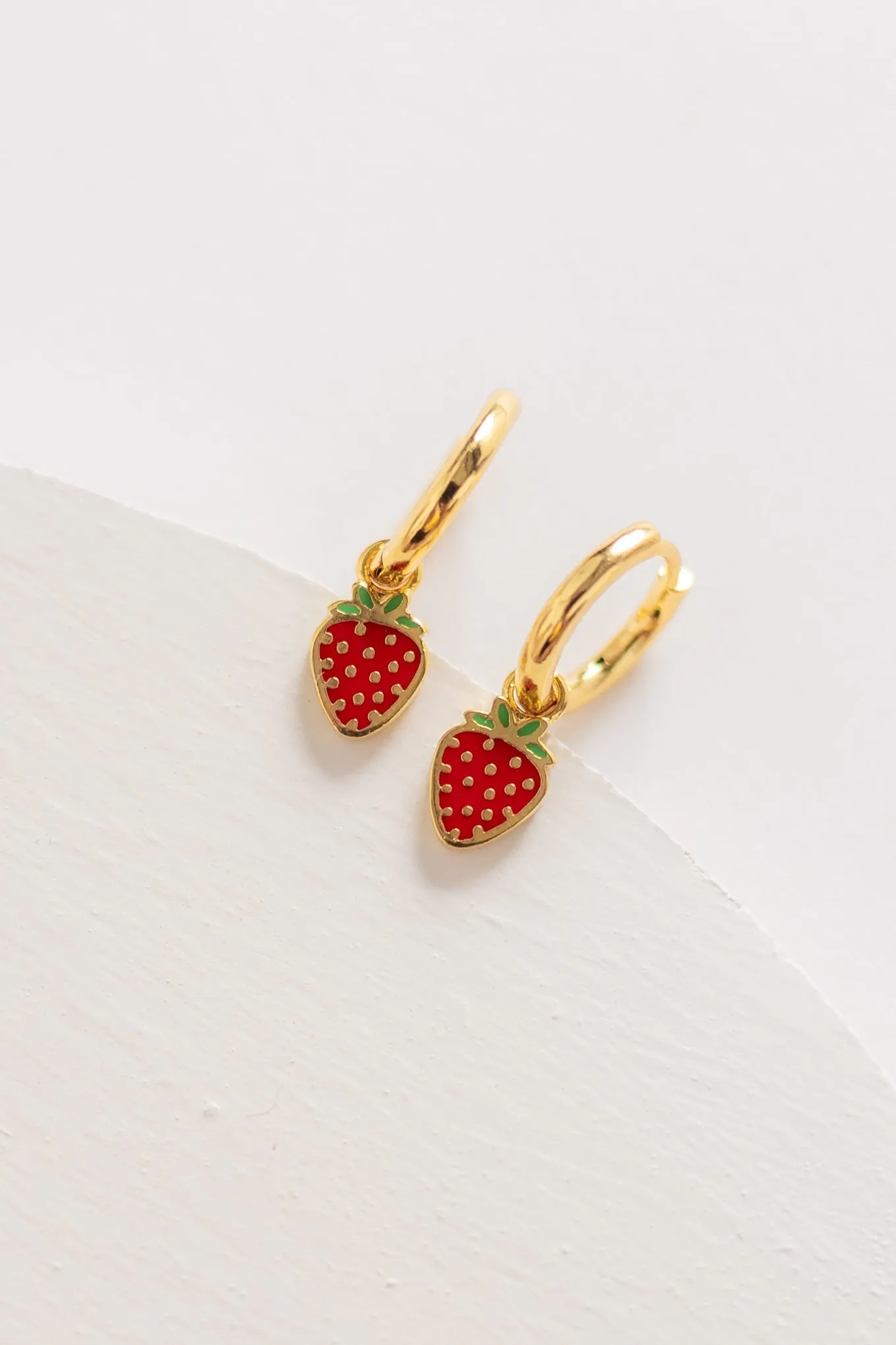 Cove Strawberry Huggie Earrings