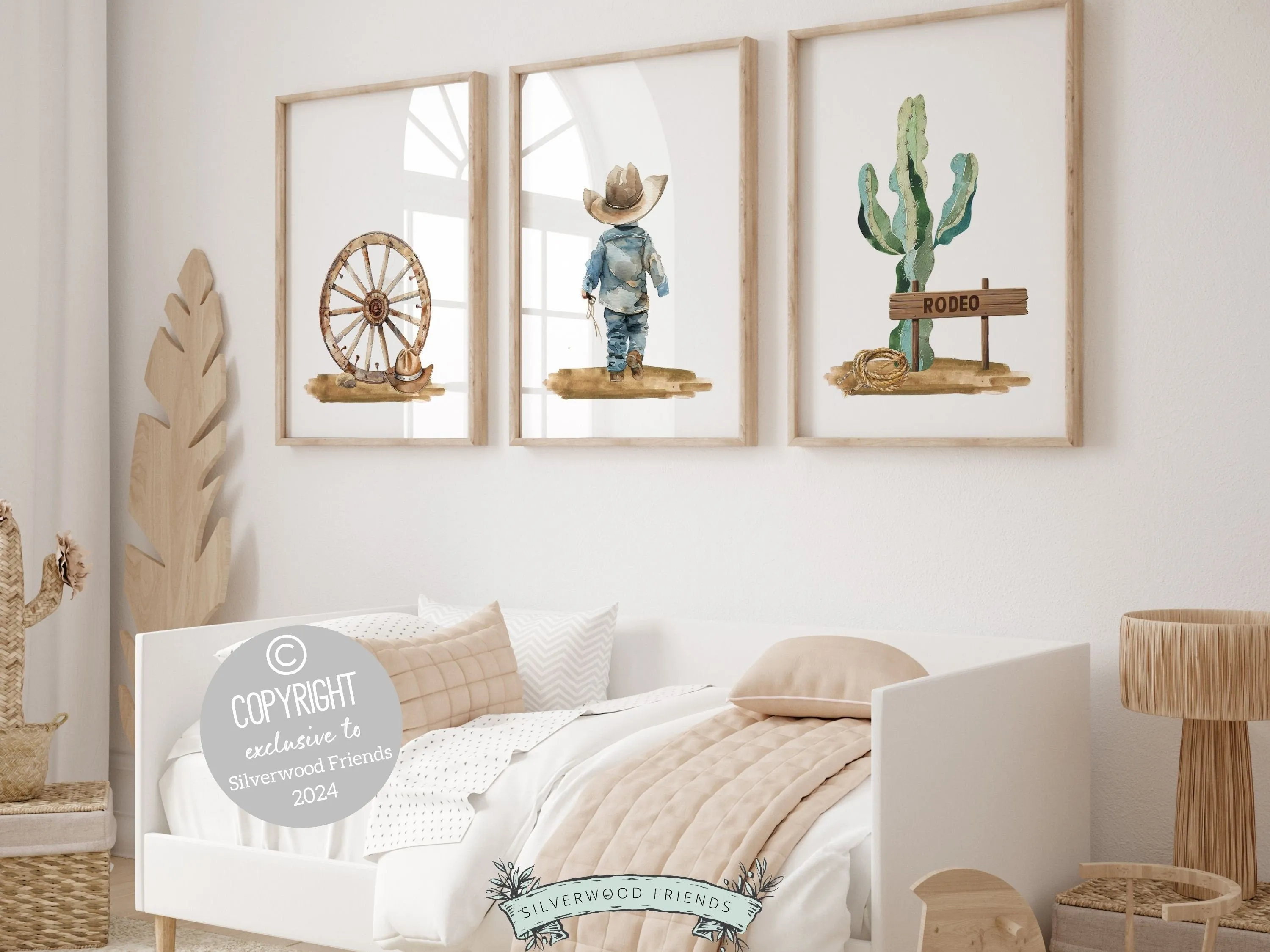 Cowboy Nursery Prints - Set 1