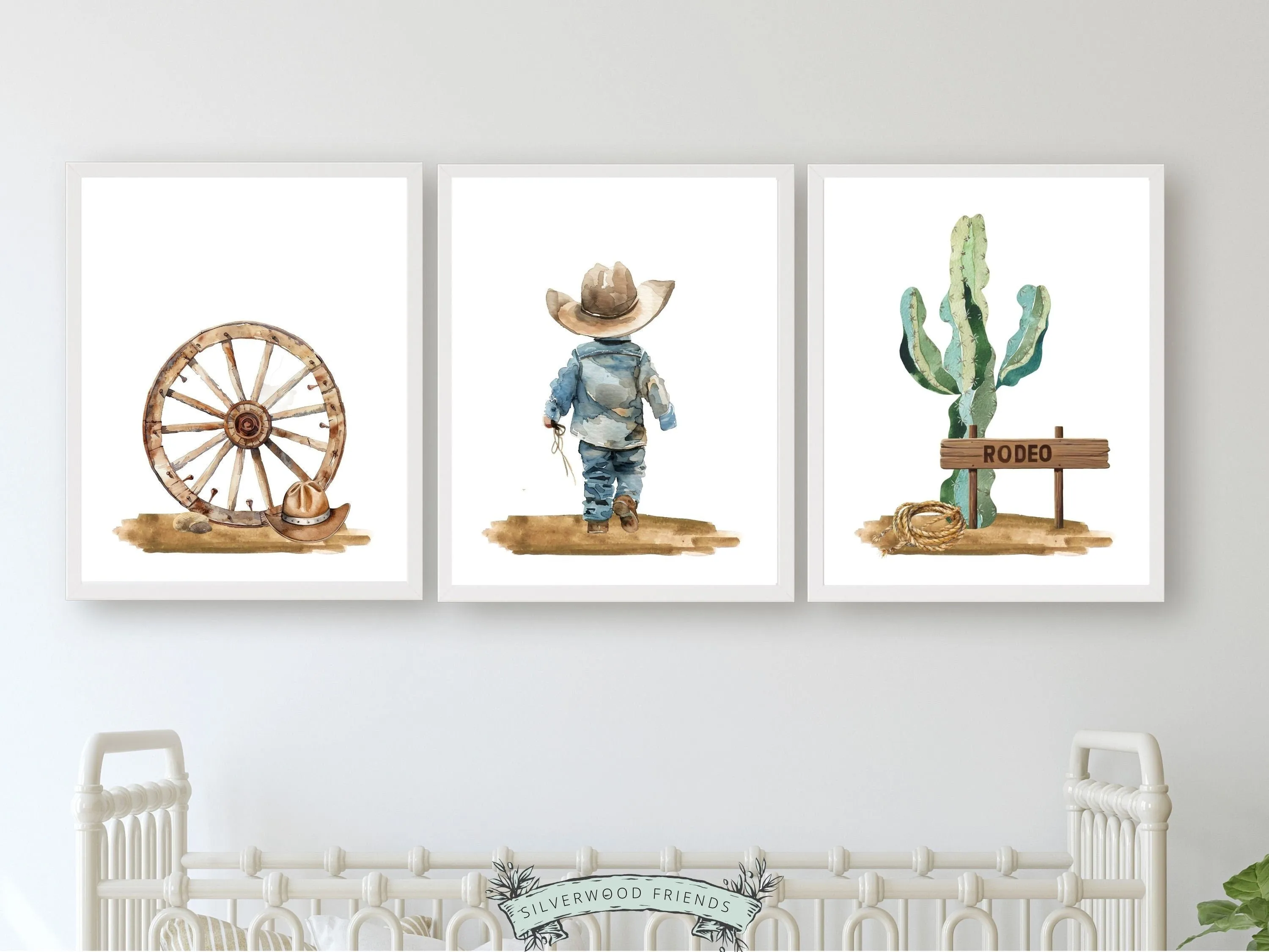 Cowboy Nursery Prints - Set 1