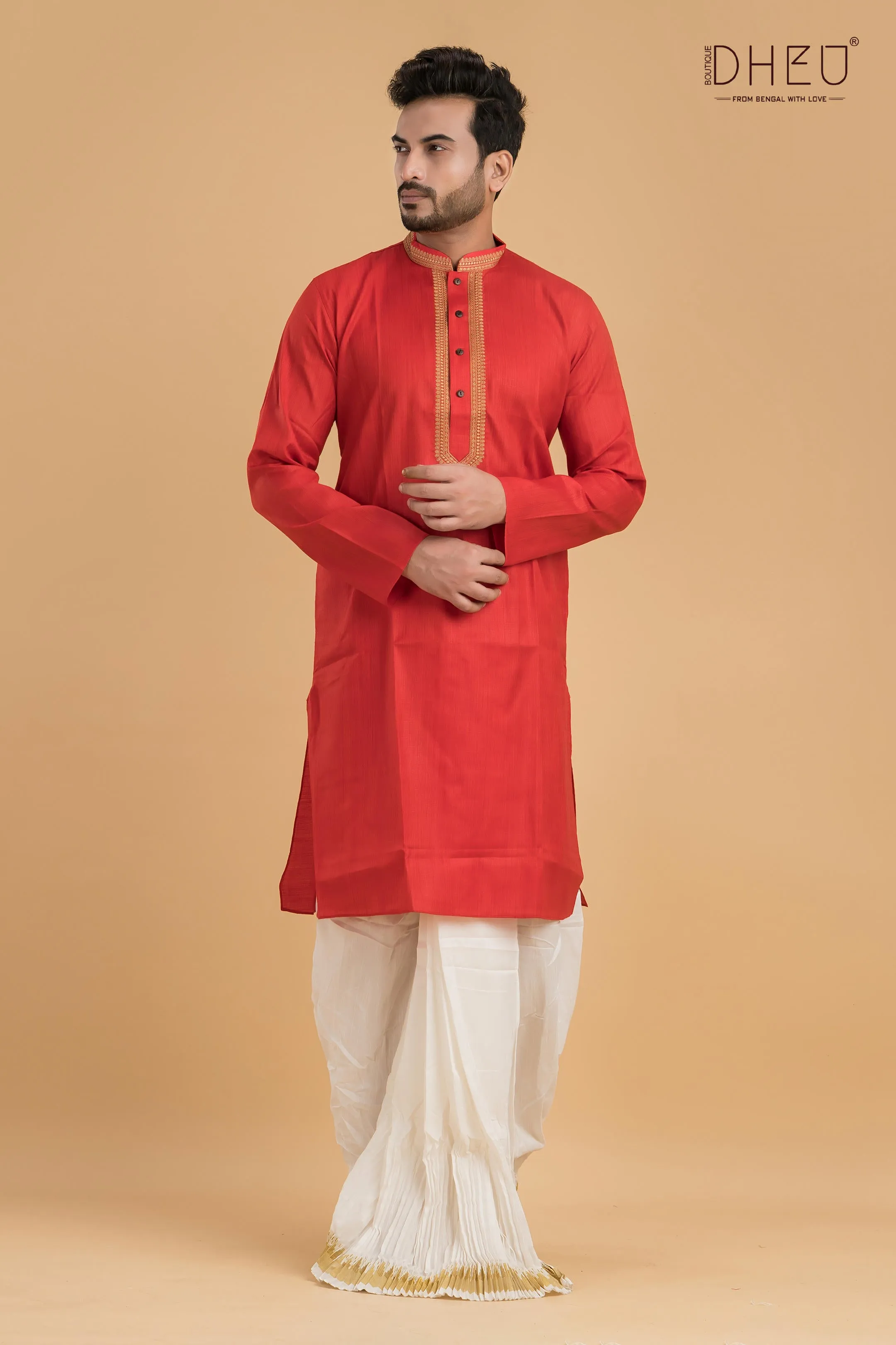 Dheu Designer Kurta & Dhoti(Optional) Set