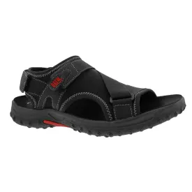 Drew Men's Wander Sandals Black Leather Combo