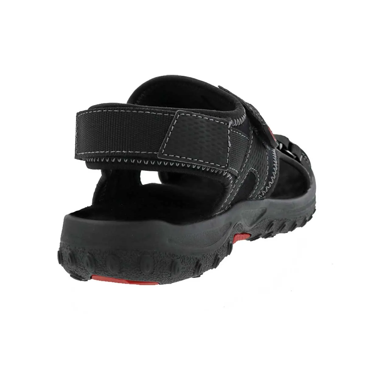 Drew Men's Wander Sandals Black Leather Combo