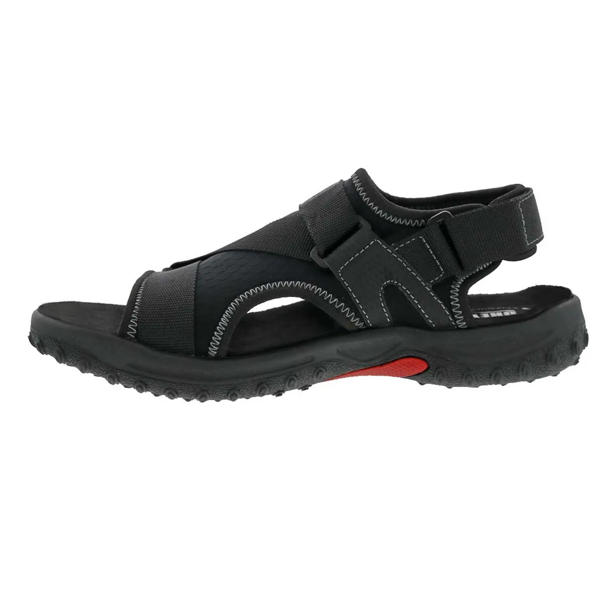 Drew Men's Wander Sandals Black Leather Combo