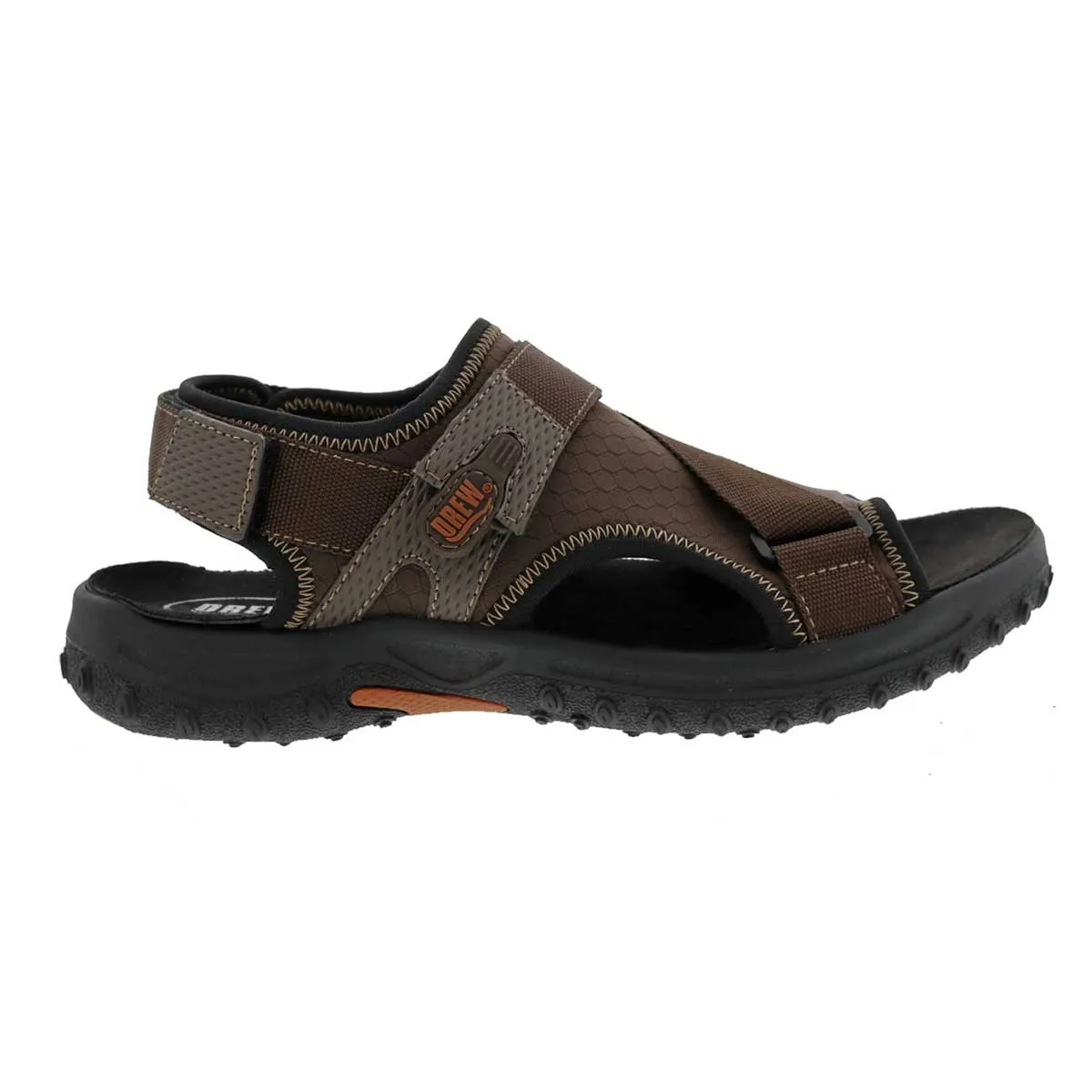 Drew Men's Wander Sandals Brown Leather Combo